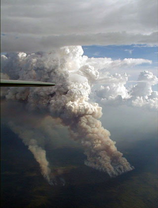 (Obr-def01-M.Welling, Max Planck Institute for Chemistry) - Forest fire in the southern part of the Amazon, September 2002